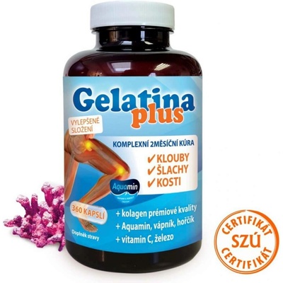 Gelatina Plus Komplexní kúra pro klouby, šlachy a kosti 360 kapslí