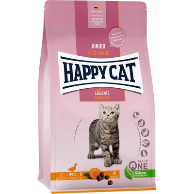 Happy Cat Supreme KITTEN & JUNIOR Junior Land Ente 1,3 kg
