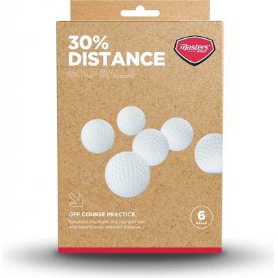 Masters 30% Distance Golf Balls Pk6