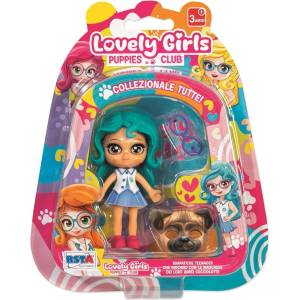 RSTA Мини кукла RS Toys Lovely Girls - Със синя коса и аксесоари (12027C)
