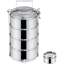 Obedár nerez + veko 4× 1,3 l