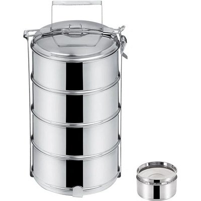 Obedár nerez + veko 4× 1,3 l