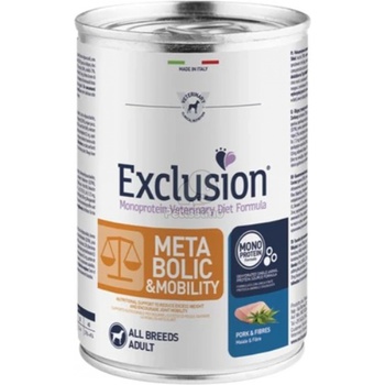 Exclusion Monoprotein Vet Diet Metabolic & Mobility All Breeds консерва за кучета - свинско, влканини 400 г