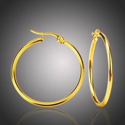 Victoria Filippi Stainless Steel ocelové náušnice Noema Gold kruhy chirurgická ocel E18110-6/2 zlatá
