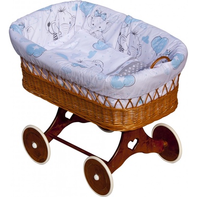 Scarlett Proutěný košík na miminko Gusto modrá – Zboží Mobilmania