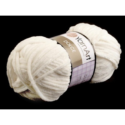 Pletací žinylková příze Dolce 100 g Varianta: 2 (745) krémová nejsvět., Balení: 1 ks 42108/79186/190231