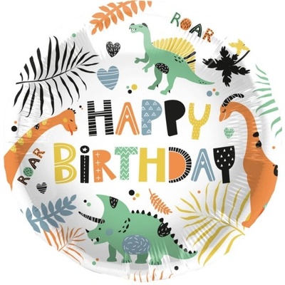 Folat Foliový balonek Dinosaurus Happy Birthday 45 cm