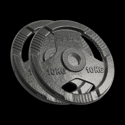 REBEL ACTIVE Oceľový olympijský kotúč s úchytmi sada 2 x 10 kg 51 mm