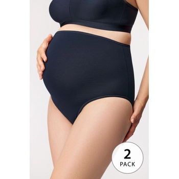 Mitex těhotenské kalhotky Mama Belly vyšší tmavěmodrá 2ks
