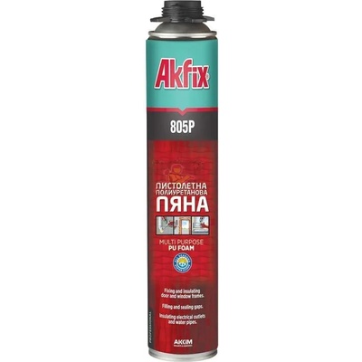 Akfix Пистолетна полиуретанова пяна akfix 805p 750 мл