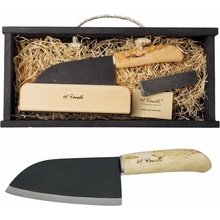 ROSELLI R700P Small Chef Knife Carbon malý kuchyňský nůž 13,5 cm dřevo břízy box brusný kámen