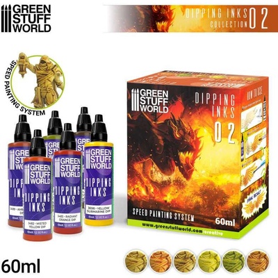 Green Stuff World Dipping Inks Paint Set Dipping Collection 02 6× 60 ml