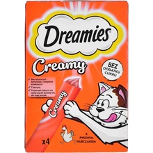 DREAMIES maškrty pre mačky s kuracím mäsom 4 x 10 g