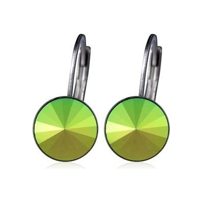 Nubis ocelové náušnice s krystaly Swarovski scarabeus green NBS08-SG
