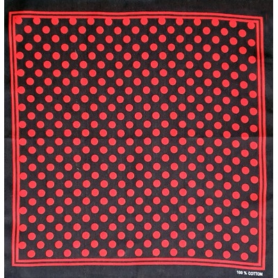 Bavlněný šátek 50 x 50 cm červená kostka