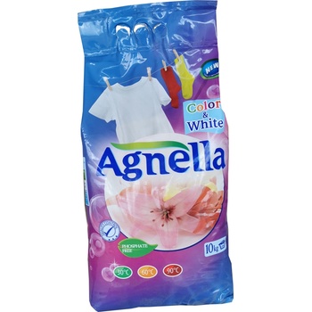 Agnella прах за цветно и бяло пране, 125 пранета, 10кг
