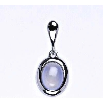 Čištín Stříbrný přívěsek přírodní chalcedon P 1355 22