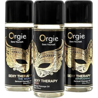 Orgie Tantric smyslný masážní olej set 3 x 30 ml
