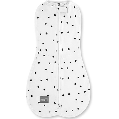 Sleepee Zavinovačka First Step Swaddle s čapičkou Black Dots