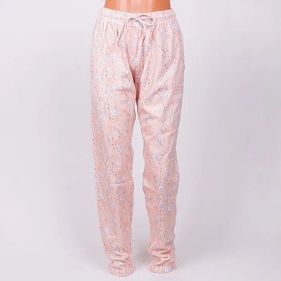 Пижама - дълъг панталон в бледооранжев цвят с нежни цветя