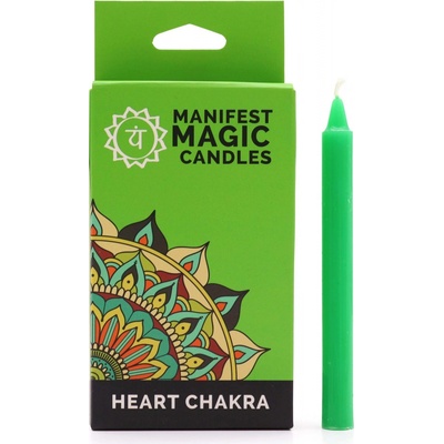 Ancient Wisdom Manifest Magic Candles 4. Srdeční čakra 12 ks