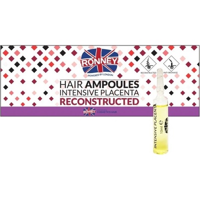 Ronney Hair Ampoules Intensive Placenta Reconstructed 12 x 10 ml