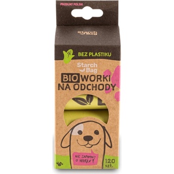 Starch bag bio vrecia na exkrementy 8 roliek x 15 ks žltá