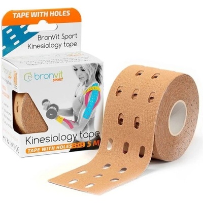 BronVit Sport Kinesio Tape děrovaný béžová 5cm x 5m