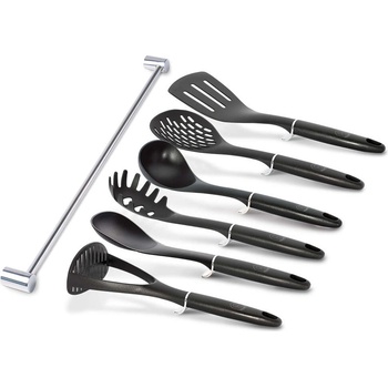 Berlinger Haus BH-6327 Black Silver Collection 7-частен кухненски комплект от неръждаема стомана с закачалка (BH-6327)