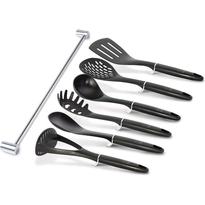 Berlinger Haus BH-6327 Black Silver Collection 7-частен кухненски комплект от неръждаема стомана с закачалка (BH-6327)