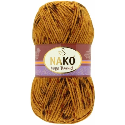 Nako Vega Tweed 31750 horčicová s hnedou a čiernou