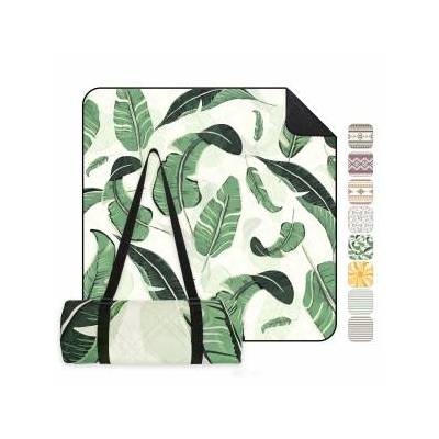 picnic blanket, waterproof, 200 x 300 cm, beach blanket, sand-free Padded, three-layer structure, PEVA waterproof base, tie strap carry strap, suitable for picnic, camping, beach - PM28