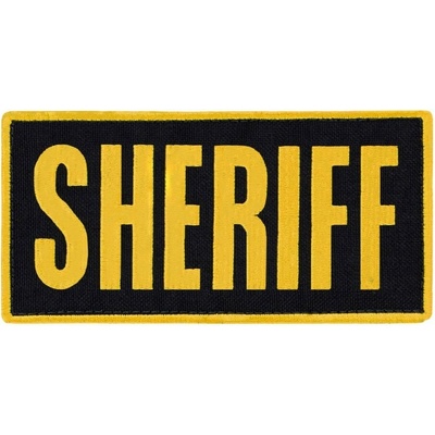 CONDOR OUTDOOR nášivka SHERIFF 15,2 x 7,6 cm ŽLTÁ