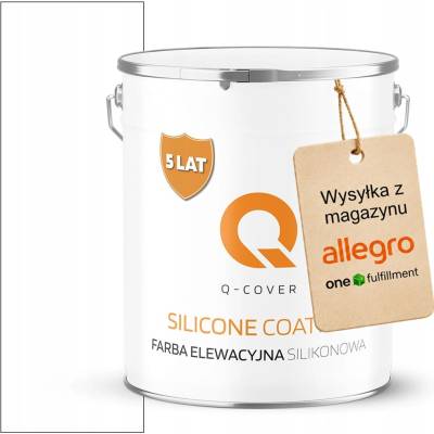 Q-COVER silikónová fasádna farba 5 l snehovo biela matná