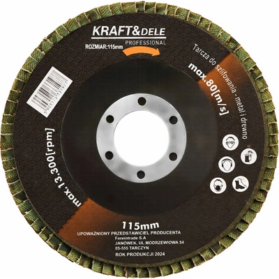 Kraft & Dele Brúsny lamelový kotúč 115 mm P80 KD962