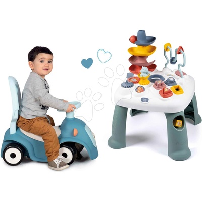 Smoby Set didaktický stolík Activity Table Little a modré so zvukmi a vodiacou tyčou s ohrádkou