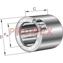 INA HF 1012-L564 jednosměrné jehlové ložisko s lisovaným pouzdrem