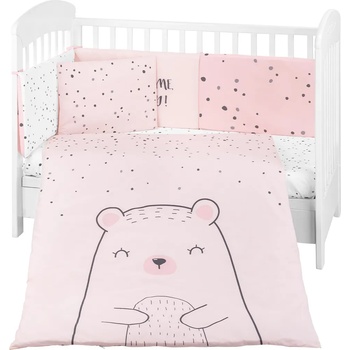 Kikka Boo Бебешки спален комплект 6 части 70/140 Bear with me Pink (kikka-41101060120)