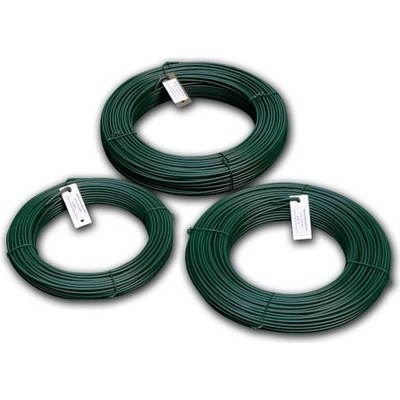 Napínací drát poplastovaný zelený (PVC) 2,9/3,9 mm, 78 m