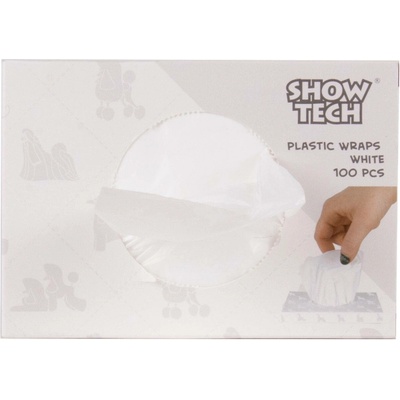 Show Tech Igelitové natáčky bílé 100 ks - Plastic Wraps White 100 pcs Wraps