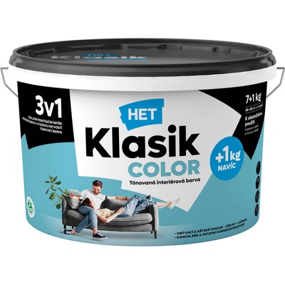 Het Klasik Color 0477 modrý karibik 7+1kg