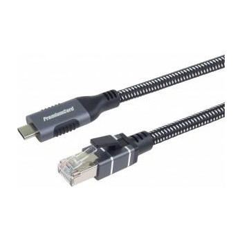 PremiumCord USB-C to LAN RJ45 10/100/1000 Ethernet Cable, 1m