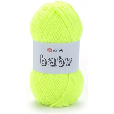 Yarn Art příze Baby 8232 neon žlutá