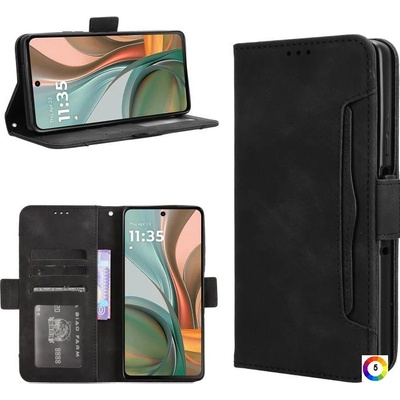 Motorola Moto G75 5G Magnetic Wallet Кожен Калъф и Протектор