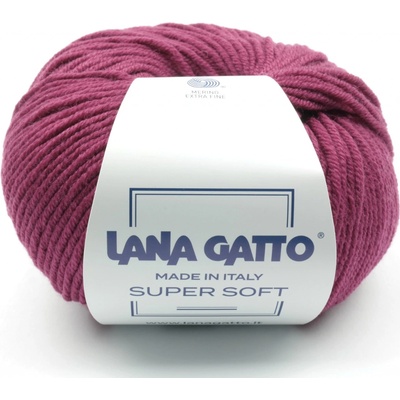 Lana Gatto pletací příze vlna merino SUPER SOFT amarena 19056