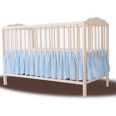 Baby Nellys Bavlnený volánik pod matrac sv. modrý