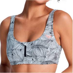 Roxy Дамско бикини горнище Roxy Women's Pro Surf Athletic Bra Bikini top - Anthracite Popiscus - размер XXL (150-6324-0116)