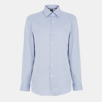 HUGO BOSS Риза с дълъг ръкав Boss Men's H-Hank-Kent-C1-214 Long Sleeve Tailored Fit Shirt - Light Blue 450