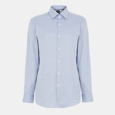 HUGO BOSS Риза с дълъг ръкав Boss Men's H-Hank-Kent-C1-214 Long Sleeve Tailored Fit Shirt - Light Blue 450