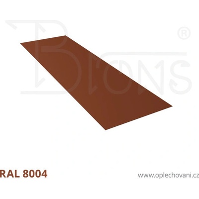 Brons Rovinný plech 600 x 2000 mm cihlově červená